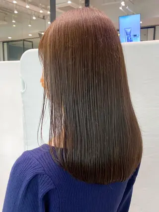 ミディアム カラー パーマ ヘアアレンジ ITbyALBUM 藤沢店のヘアスタイル