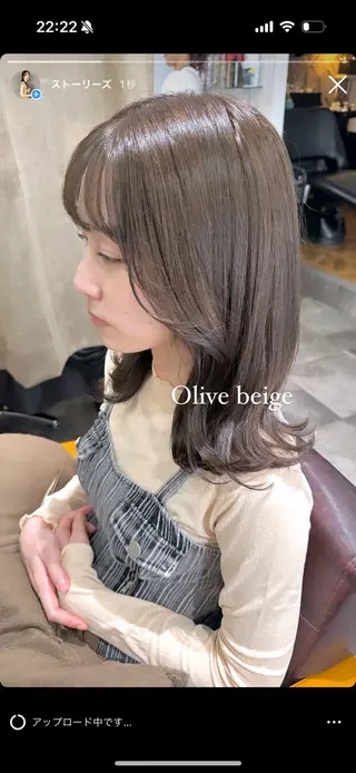 ミディアム ayaka 縮毛矯正レイヤーのヘアスタイル