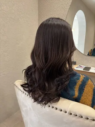 セミロング 透明感カラー⭐️🌈 野村玲美のヘアスタイル