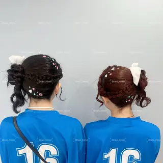 ミディアム ヘアアレンジ Hairset minoriのヘアスタイル