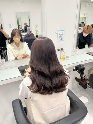 セミロング カラー ヘアアレンジ 🩷暖色カラー🩷 BONのヘアスタイル