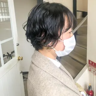 ショート パーマ 水野 雪 /パーマ/暖色カラーのヘアスタイル