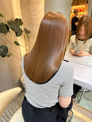 セミロング レイヤー/韓国ヘア 縮毛矯正🫧鈴木颯のヘアスタイル