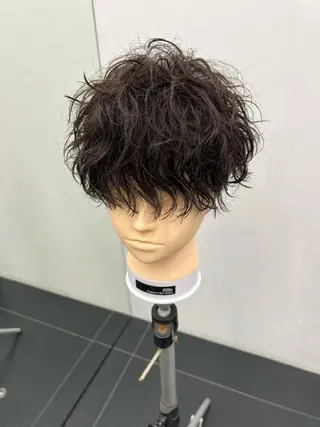 ショート パーマ メンズカット オカムラリョウのヘアスタイル