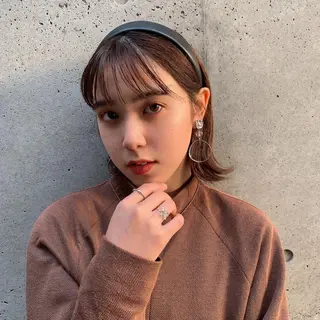 ミディアム 韓国風🇰🇷うる艶 レイヤー/海青🫧のヘアスタイル