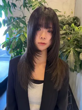ロング 草野ゆずき⌇縮毛矯正 ⌇Wカラー⌇レイヤーのヘアスタイル