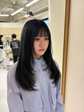ロング 田中 樹奈のヘアスタイル