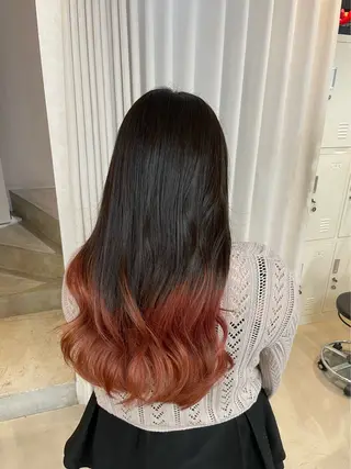 セミロング カラー 安井まゆ _Box mico.のヘアスタイル