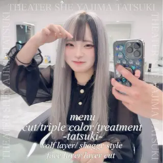 ロング カラー ウルフ、ブリーチ 🐺矢島タツキ🐺のヘアスタイル