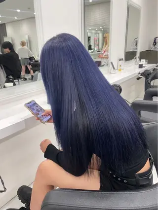 ロング カラー ヘアアレンジ 🫧モテる💗ダメー ジレスハイトーン🫧のヘアスタイル