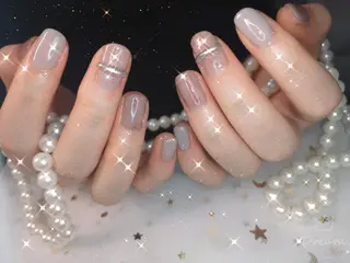 ショート ネイル フィルイン・深爪矯正 長さ出し🎀のネイルデザイン