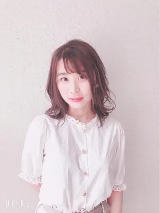 ミディアム カラー 村田 幸穂のヘアスタイル