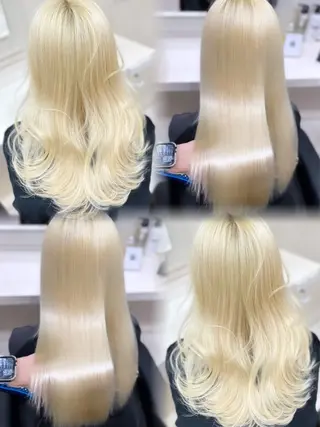 ロング カラー 🖤ハイトーン× レイヤー🖤SARAのヘアスタイル