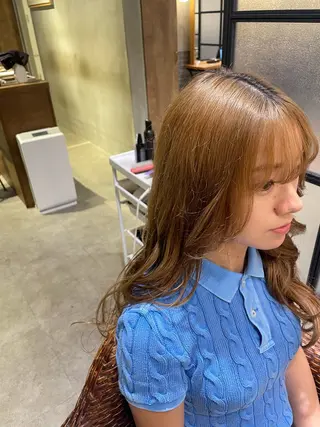 ロング ヘアアレンジ 暖色カラー🤎Red Neo meiのヘアスタイル