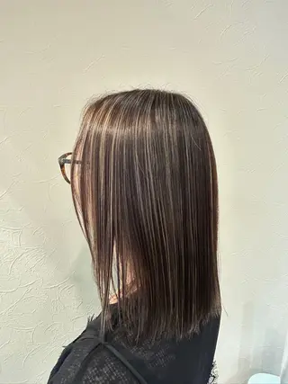 ミディアム 海外ヘア/透明感ヘア 湘南台/hinakoのヘアスタイル