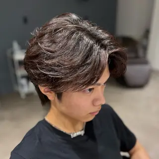 ミディアム パーマ メンズ 『メンズ専門』 悠貴のヘアスタイル