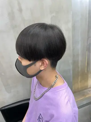 ショート メンズサロン代表 曲がる縮毛矯正のヘアスタイル