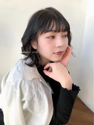 ミディアム カラー パーマ ヘアアレンジ メンズ キッズ ネイル マツエク・マツパ yukimi .のヘアスタイル