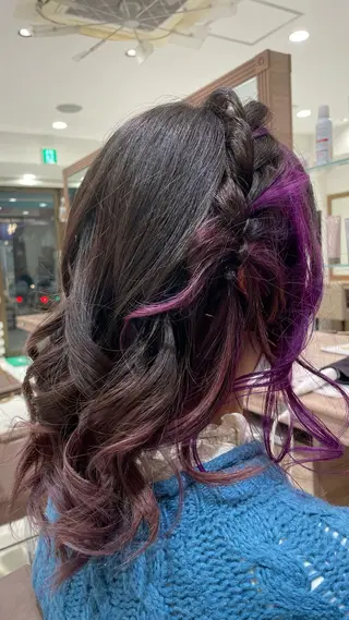 ミディアム ハイトーン募集中 💜✝️荒川優輝のヘアスタイル