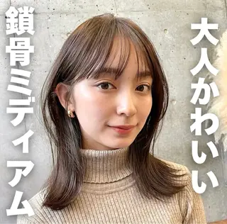 ミディアム カラー 内野 龍海 / レイヤーカットのヘアスタイル