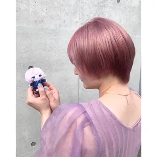 ショート カラー 推しカラー✨ オタク美容師ユウカのヘアスタイル