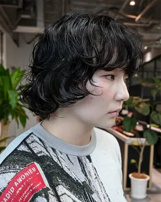 ショート パーマ 小田 晃瑛のヘアスタイル