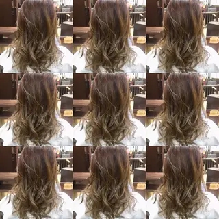 セミロング カラー 北原 練のヘアスタイル