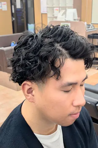 ショート パーマ 理容プラージュ燕三条 福井のヘアスタイル