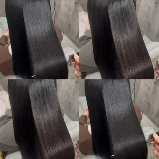 ロング カラー パーマ 三宮/髪質改善 /縮毛矯正美髪カラーのヘアスタイル