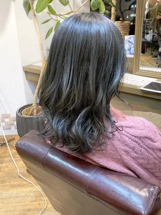 ミディアム カラー 髪質改善くすみカラー 🍀/石川大輔のヘアスタイル