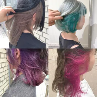 ミディアム カラー パーマ ヘアアレンジ ハイトーン特化🤍 浦住のヘアスタイル