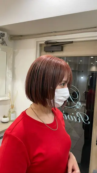 ショート カラー ミルクティーベージュ /三村克彦のヘアスタイル