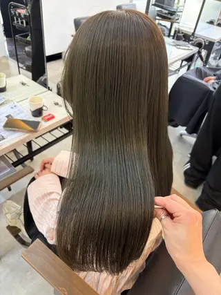 セミロング カラー 🥀韓国ヘア🥀 宮津真菜のヘアスタイル