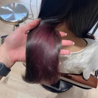 ミディアム カラー 赤羽今日子/レイヤー /盛れる顔まわりのヘアスタイル