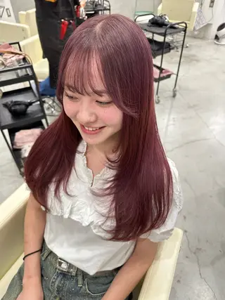 ロング カラー さあや 【透け感/艶感】のヘアスタイル