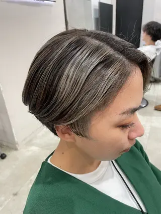 ショート カラー 透明感カラー✨艶髪 制作🌱山根あゆみのヘアスタイル