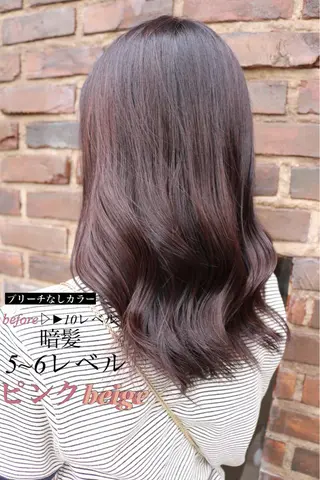 セミロング カラー 髪質改善カラー🫧 西岡 有希のヘアスタイル
