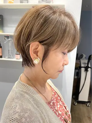 ショート カラー ショート/似合わせ レイヤー/福岡聖容のヘアスタイル