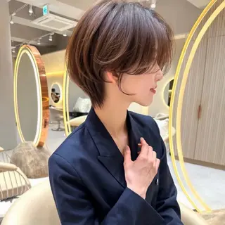 ショート カラー レイヤー|縮毛矯正 |韓国ボブ|岡田洸太のヘアスタイル