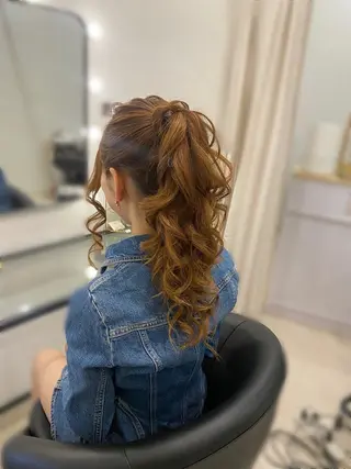 セミロング ヘアアレンジ Mikazuki オーナーTeradaのマツエク・マツパデザイン