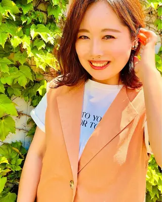 ミディアム カラー ママ美容師 ＊ヒマワリのヘアスタイル