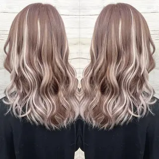 セミロング カラー ヘアアレンジ 枝毛カット&髪質改善 満足NO.1岡しゃんのヘアスタイル