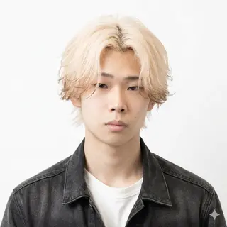 ショート カラー メンズ 渋谷のブリーチカラー シェフ🧑‍🍳蓮のヘアスタイル