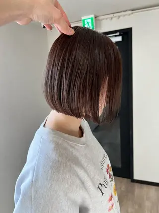 ショート カラー 🌱小顔魅せショート 髪質改善カラー/泉綺のヘアスタイル