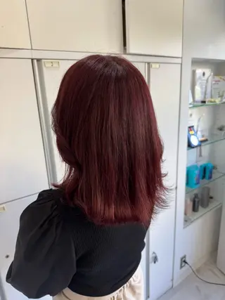 セミロング カラー ブリーチなしwカラー /艶カラー/oukaのヘアスタイル