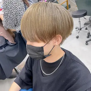 カラー メンズ Lull1人美容室 バレイヤージュのヘアスタイル