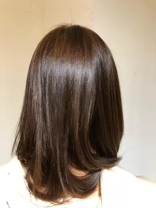 ミディアム カラー ヘアアレンジ 透明感カラー🤎 ゆりのヘアスタイル