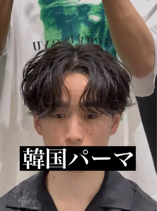 ショート パーマ メンズ SALOWIN横浜店所属・パーマ特化/メンズ シャドウパーマのヘアスタイル
