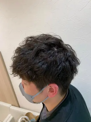 パーマ メンズ 副店長 星野 梨南葉のヘアスタイル