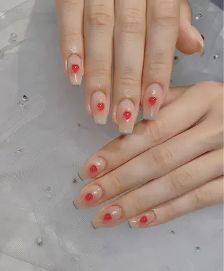 ネイル I-nailロング /ワンホン/キラキラのネイルデザイン
